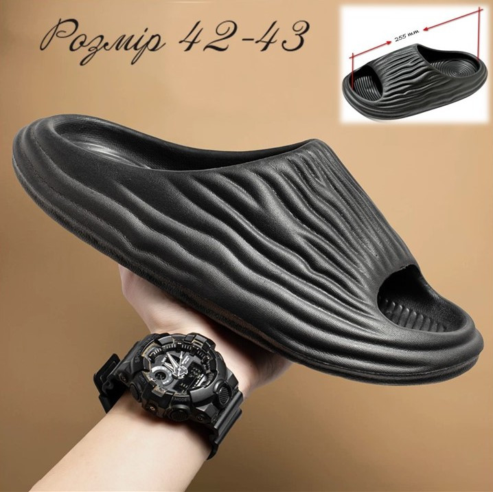 Шльопанці сланці Men Slide Slippers Розмір 42-43, фото 1