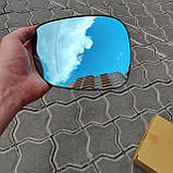 Вкладиш (скло, дзеркальний елемент) дзеркала лівий голубой BMW X1 E84 (БМВ Х1 Е84 ) 4 контакта, фото 6