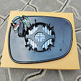 Вкладиш (скло, дзеркальний елемент) дзеркала лівий голубой BMW X1 E84 (БМВ Х1 Е84 ) 4 контакта, фото 4