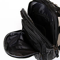 Сумка cross body чоловіча слінг бананка кросбоді через плече маленька тканинна сіра модна Lanpad 83012, фото 5