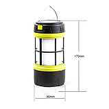 Ліхтар кемпінговий RIAS F-910-B акумуляторний із сонячною панеллю 2500 mAh (3_02779), фото 6