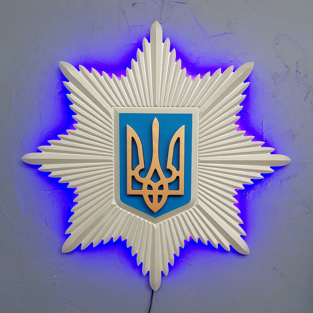 Емблема МВС України з подсветкою 60х60х5 см