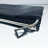 Жіноча косметичка-гаманець три відділи чорна, фото 3