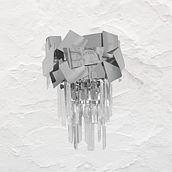 Бра з кришталевими підвісками Diasha цоколь E14 колір Хром 82212/210x340HR