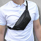 Сумка бананка шкіряна чоловіча - жіноча / Поясна сумка чоловіча / Сумка жіноча барсетка / натуральна шкіра, фото 9