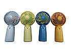 Портативний міні вентилятор акумулятор USB з ручкою Cute Electric Fan, фото 3