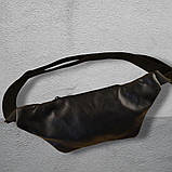Сумка бананка шкіряна чоловіча - жіноча / Поясна сумка чоловіча / Сумка жіноча барсетка / натуральна шкіра, фото 8