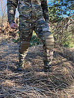 Тактические штаны Shturm с пришивным наколенником темный мультикам Брюки военные с наколенниками мультикам