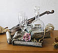 Подарунковий декоративний набір для вина графин з двома келихами "Скрипка", фото 6