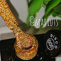 Светоотражающий гель лак для ногтей Designer professional объем 9 мл цвет золотой