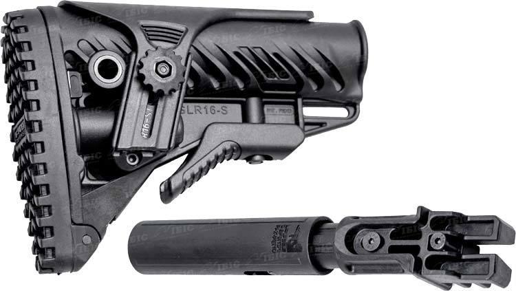 Приклад FAB Defense для телескопічного Сайги з регульованою щокою. Колір чорний, фото 1