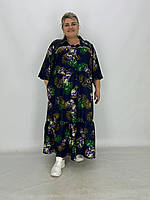 Легкое платье-рубашка " Ривьера оборка " А - образный силуэт на пуговицах с карманами