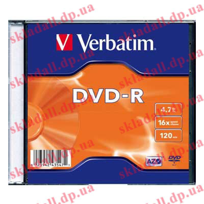 Диск Verbatim 4.7Gb -16x     slim azo   DVD-R