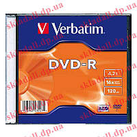 Диск Verbatim 4.7Gb -16x slim azo DVD-R