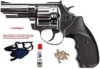 Револьвер Флобера Voltran Ekol Viper 3" (хром/пластик)+ У ПОДАРУНОК ПАТРОНИ ФЛОБЕРА 4 ММ +КОБУРА+ЧИСТКОНА
