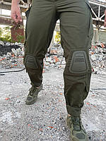 Тактические штаны штурмовые с наколенниками Брюки с жесткими пришивными (не вставным) наколенниками олива