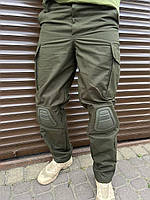 Штаны военные с наколенниками хаки НГУ Тактические летние штаны с наколенниками олива