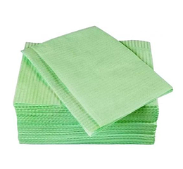Серветки стоматологічні нагрудник 3-х шарові 41х33 см. Салатові 50 шт.