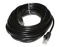 Кабель black CAT 5E UTP 34 метра Віта Пара Ethernet чорний провід для Роутера мережевий LAN З'єднувальний патч корд