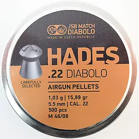 ШАРЫ ПНЕВМАТИЧЕСКИЕ JSB HADES. КОЛ. 5.5 ММ. ВЕС — 1.03 Р. 500 ШТ/УП