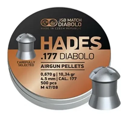 ШАРІ ПНЕВМАТИЧНІ JSB DIABOLO HADES. КАЛ - 4.5 ММ ВЕС - 0.670 Р. 500 ШТ/УП, фото 1