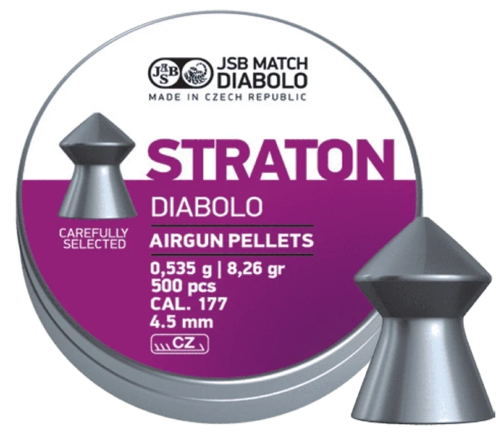 ШАРЫ ПНЕВМАТИЧЕСКИЕ JSB DIABOLO STRATON. КОЛ. 4.53 ММ. ВЕС — 0.53 Р. 500 ШТ/УП, фото 1