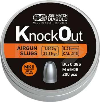 ШАРИ ПНЕВМАТИЧЕСКИЕ JSB KNOCK OUT SLUGS .217. КОЛ. 5.5 ММ. ВЕС — 1.645 Р. 200 ШТ/УП, фото 1