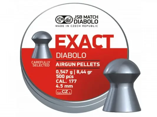 ПУЛЫ ПНЕВМ JSB DIABOLO EXACT. КОЛ. 4.5 ММ. ВЕС — 0.54 Г. 200 ШТ./ПАЧ., фото 1