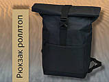 Стильний водонепроникний рюкзак роллтоп унісекс / відділення під ноутбук / чоловічий жіночий рюкзак ролтоп, фото 2
