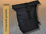Стильний водонепроникний рюкзак роллтоп унісекс / відділення під ноутбук / чоловічий жіночий рюкзак ролтоп, фото 6