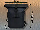 Стильний водонепроникний рюкзак роллтоп унісекс / відділення під ноутбук / чоловічий жіночий рюкзак ролтоп, фото 3