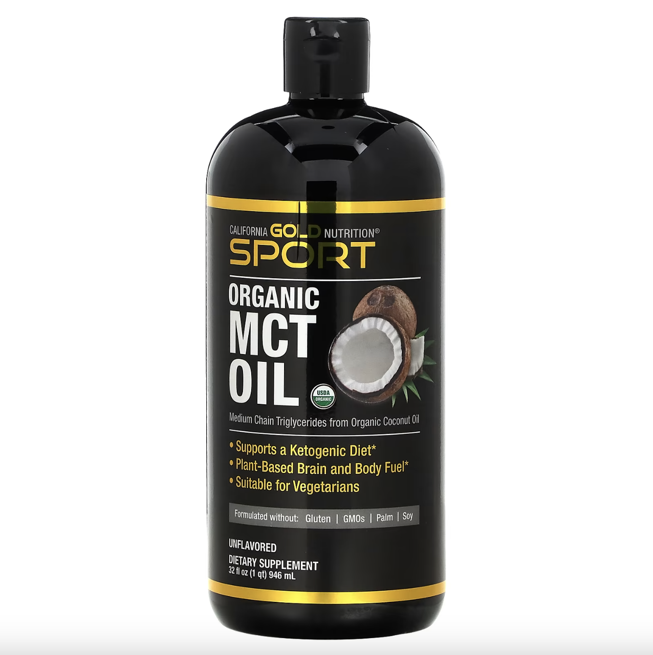 Органічна олія MCT, California Gold Nutrition, 946 мл (32 рідк. унції)