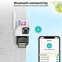 Вулична охоронна поворотна WIFI камера спостереження Besder P12Q-8MP з бузком. iCSee, фото 6