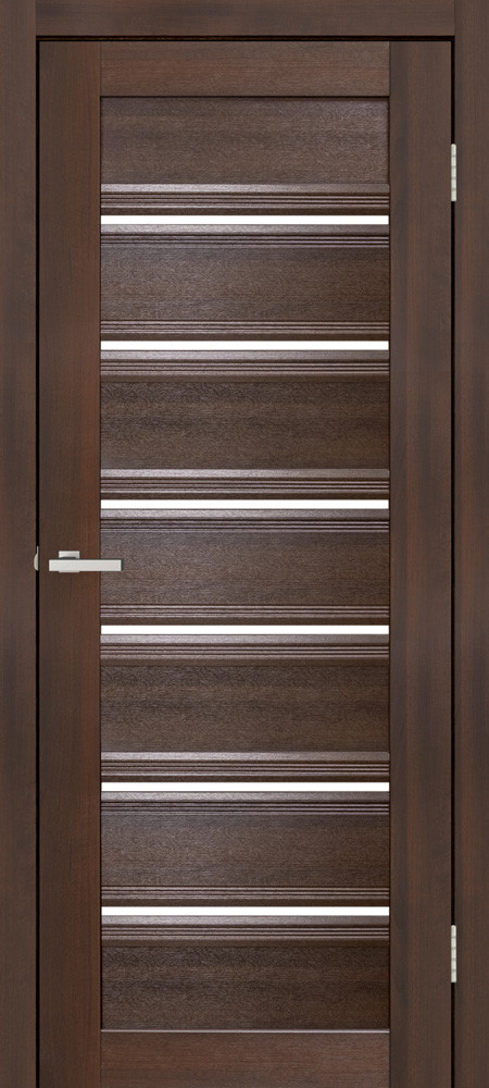 Двері міжкімнатні Оміс Dora 01 Каштан європейський, скло сатин, фото 1