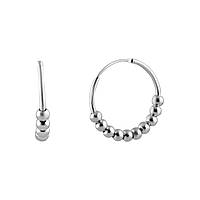 Срібні сережки ortex без каменів (2102533)