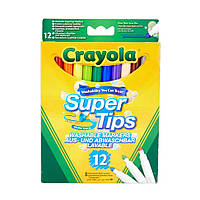 Набор фломастеров Supertips Crayola 7509 washable, 12 шт, World-of-Toys