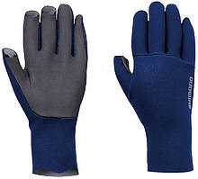 Рукавиці Shimano Chloroprene EXS 3 Cut Gloves  (колір blue) M