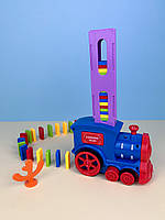 Детская игрушка паровозик с домино DOMINO "TK Group" 24043, синий