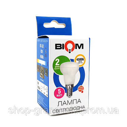 Лампочка Biom E14 5W BT-552 R39 4500K, фото 2