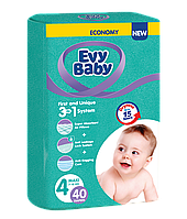 Подгузники детские Evy baby maxi elastic twin 4 (7-18 кг) 40 шт