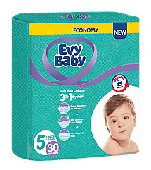 Підгузники дитячі Evy baby junior elastic twin 5 (11-25 кг) 30 шт