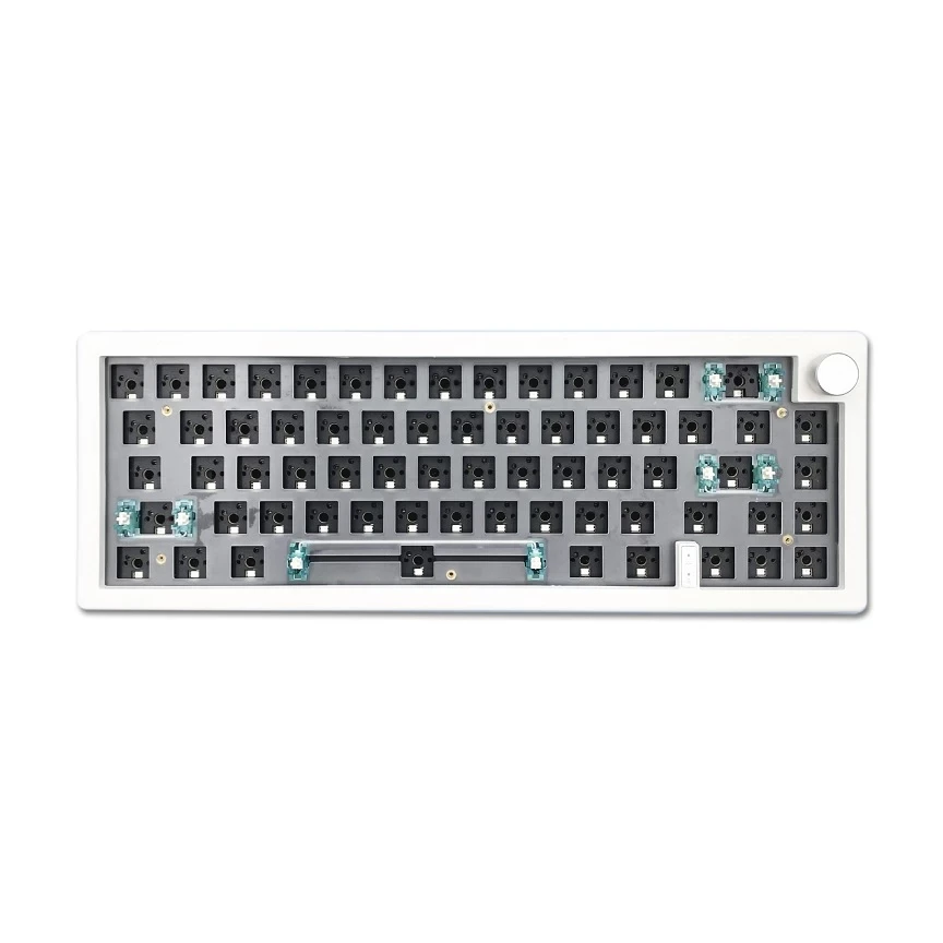 Клавіатура Zuoya GMK67 механічна основа для збирання дротова/бездротова/Bluetooth — Білий