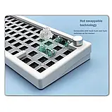 Клавіатура Zuoya GMK67 механічна основа для збирання дротова/бездротова/Bluetooth — Білий, фото 4