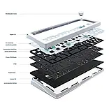 Клавіатура Zuoya GMK67 механічна основа для збирання дротова/бездротова/Bluetooth — Білий, фото 8