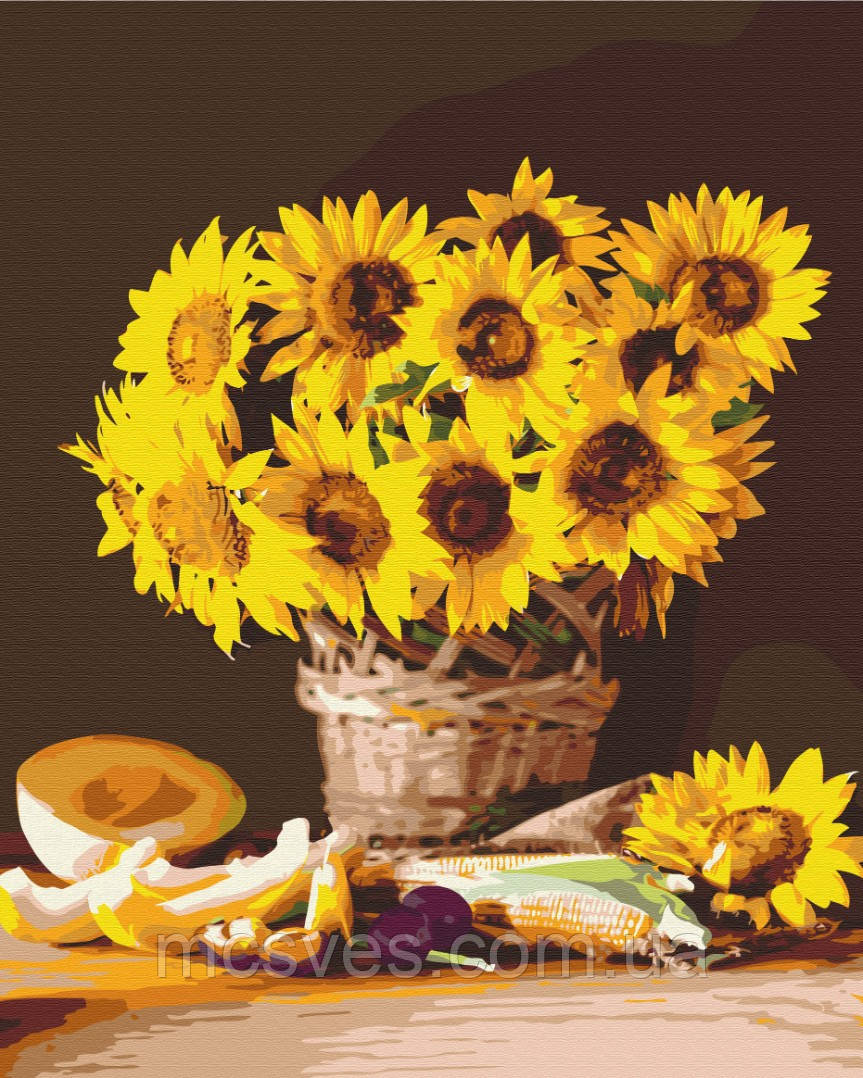 Картина за номерами "Яскраві соняшники" BS52732 40х50, фото 1