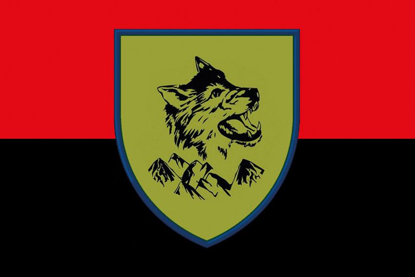 Прапор 33 ОМБр ЗСУ червоно-чорний