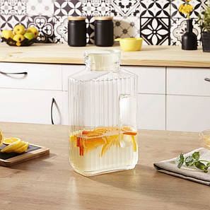 Скляний глек для соку Luminarc Quadro 2л з кришкою, фото 2