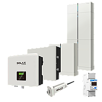 Комплект Solax 6.2: Однофазный гибридный инвертор на 6 кВт, с АКБ на 9,3 кВт*ч