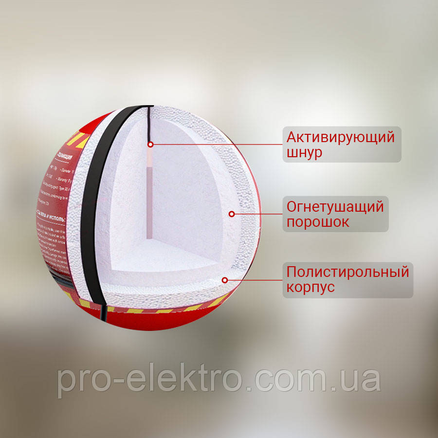 Автономная сфера порошкового пожаротушения LogicPower Fire Stop S3.0M - фото 5 - id-p1854887060