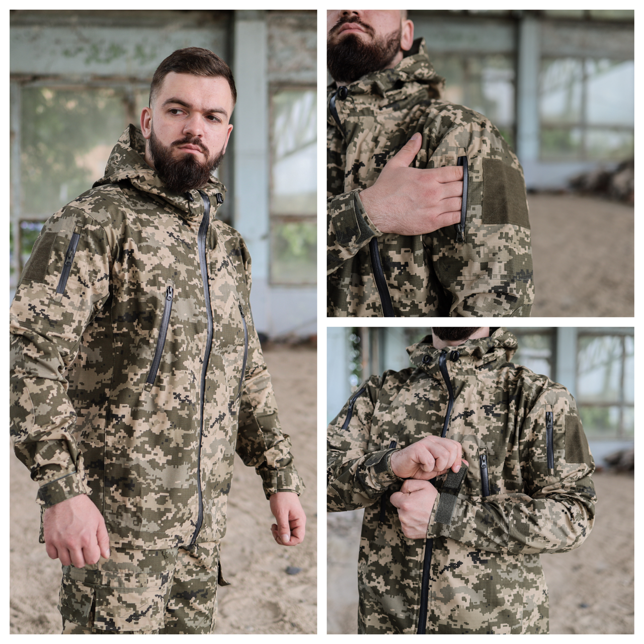 Куртка тактична військова Grifon піксель ріп-стоп (вафелька) Fielo